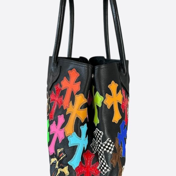 Chrome Hearts Black Multicolor Cross Patch Tote Bag - Picture 4 of 7